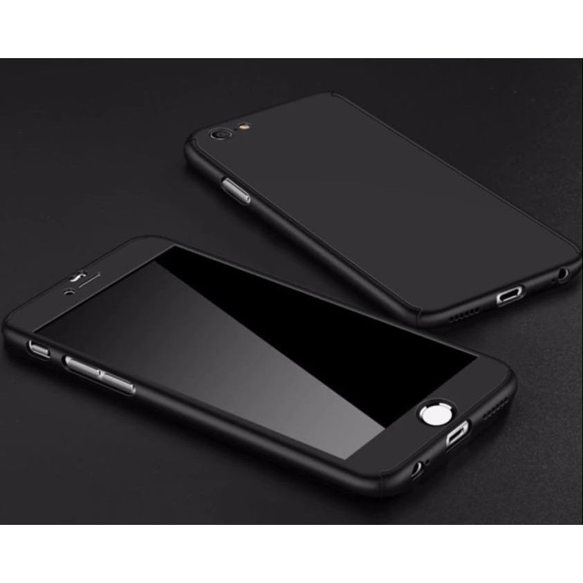 Ốp lưng Iphone 5/5s, 6/6s, 6/6s Plus 7/8, 7/8 Plus, X/Xs chống sốc 2 mặt (có kính cường lực)