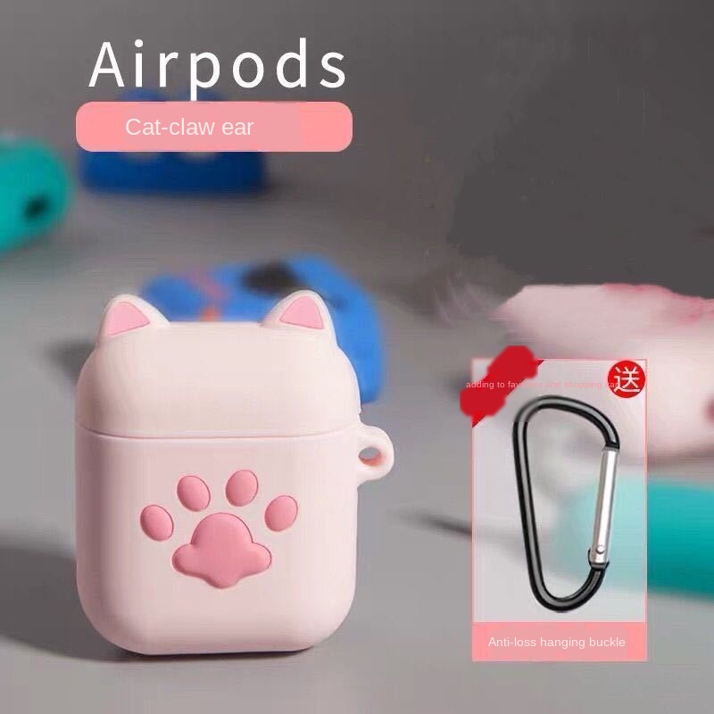 INPODS Vỏ Đựng Bảo Vệ Hộp Sạc Tai Nghe Airpods 1 / 2 Bằng Silicone Mềm Hình Hoạt Hình 12 Inch 12