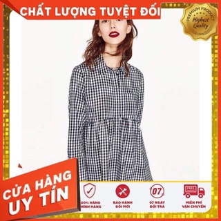 [Tặng Mã 70K – Hàng Chính Hãng] Sơ mi kẻ babydoll zara