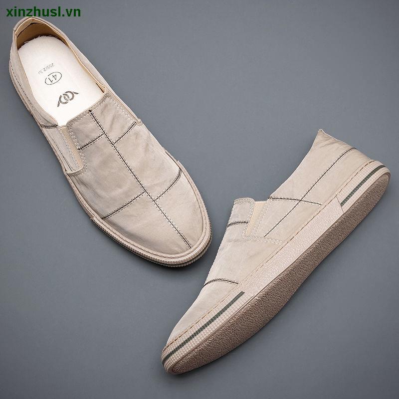Giày lười canvas thoáng khí thời trang dành cho nam