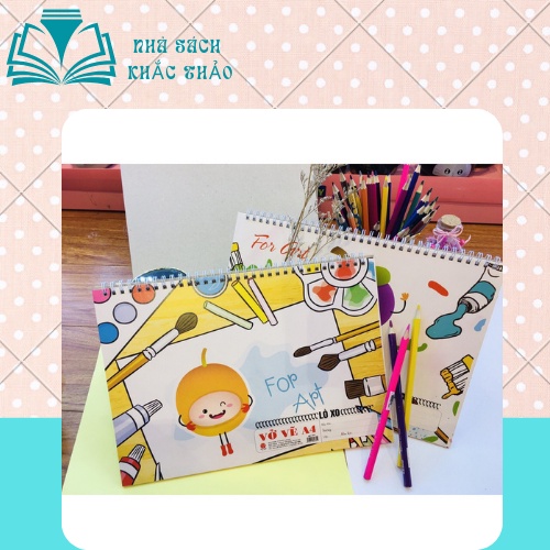 Vở vẽ lò xo A4 Hải tiến dùng cho học sinh , sinh viên định lượng giây 100g
