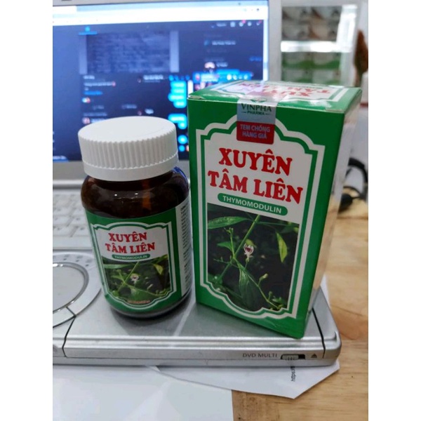 Viên uống Xuyên tâm liên bổ sung vitamin c, tía tô, húng chanh, thymomodulin, giảm ho - Chai 30 viên