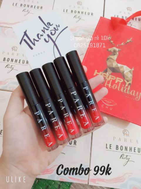 [Freeship 99k] Son kem chu parea chính hãng Chu lipstick ( kèm túi hoặc hộp đựng)