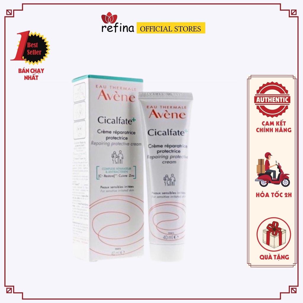 Avene Cicalfate Re'paratrice Cream Kem dưỡng Avene phục hồi làm mờ sẹo 40ml &amp; 100ml