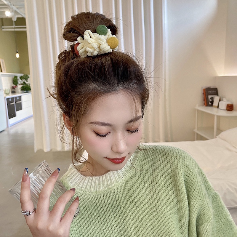 Dây buộc tóc da ngựa kiểu Nhật Bản đáng yêu 2021 cho nữ