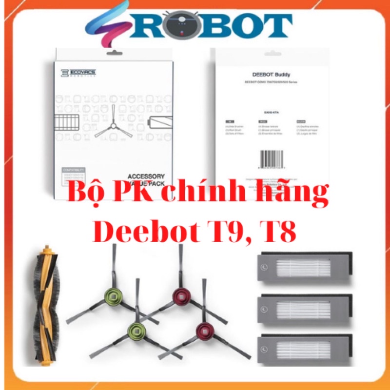 BỘ PHỤ KIỆN ROBOT HÚT BỤI LAU NHÀ Deebot T9, T8, T5