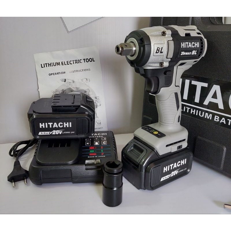 Máy Siết Bulong HITACHI BL 20V Động Cơ Không Chổi Than 3 chức năng khoan tường, bắn vít, siết ốc + Tặng Full phụ kiện