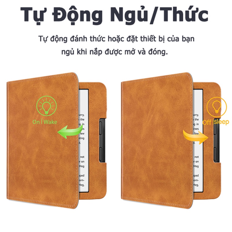 Miimall Bao Da PU Kobo Libra 2 Nắp Lật Nam Châm Có Ngăn Đựng Thẻ Cho Kobo Libra 2 7 Inch Kobo Libra 2 2021