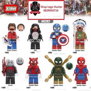 Xếp hình Marvel Superheroes Minifigures Người nhện Spiderman các phiên bản X 0282
