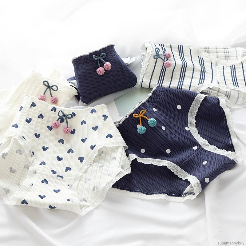 Quần Lót Cotton Nữ In Họa Tiết Hoạt Hình Dễ Thương