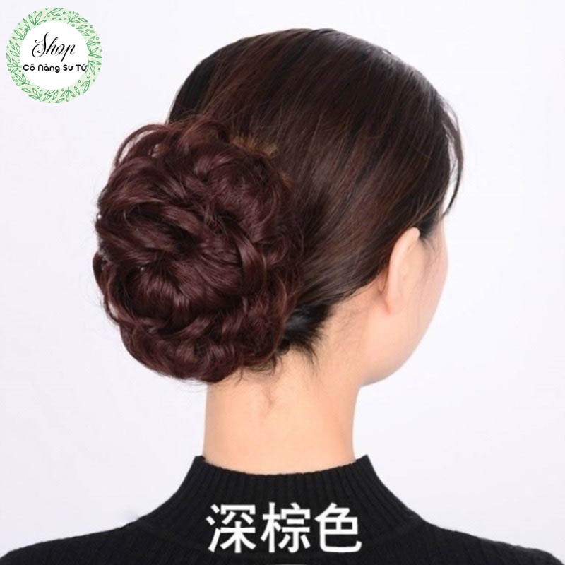Búi ngoặm xù, Tóc giả nữ kẹp ngoặm Rối xù bông to tự nhiên như tóc thật - sợi tơ cao cấp Không Bóng - Cô nàng sư tử