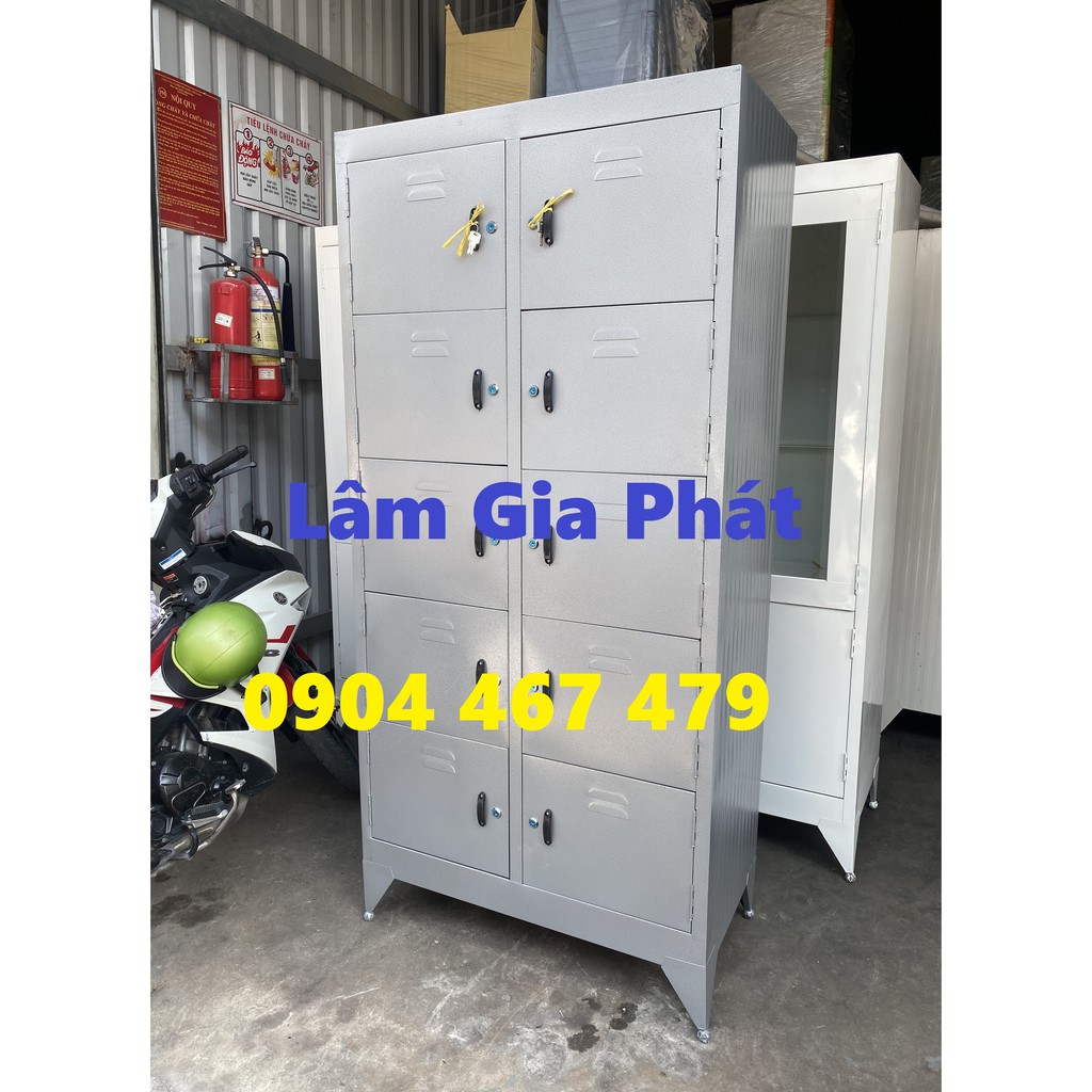 Tủ hồ sơ sơn dầu  - tủ locker 10 cửa đẹp giá tốt