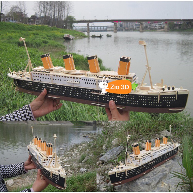 Đồ chơi lắp ráp gỗ 3D Mô hình Tàu R.M.S Titanic