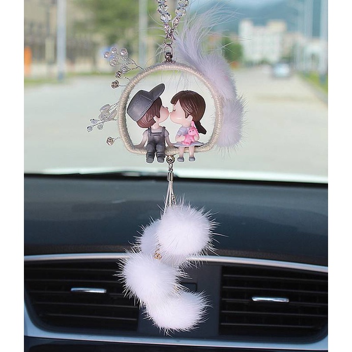Dây Treo Gương Hậu Ô Tô Hình Đôi Tình Nhân Bé Bỏng Dễ Thương
