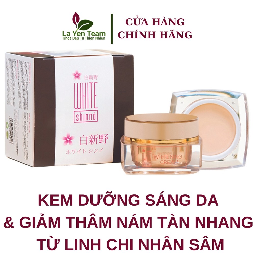 [Mã SKAMA8 giảm 8% đơn 300K] Kem dưỡng trắng da và giảm thâm nám ⚡️𝐅𝐑𝐄𝐄 𝐒𝐇𝐈𝐏⚡️ White Shinno 20g