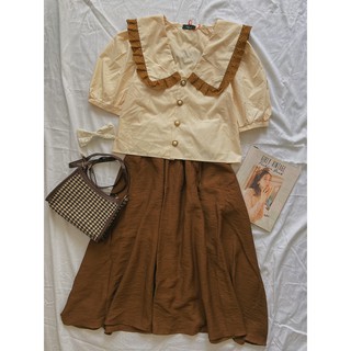 Áo sơ mi croptop lolita mini
