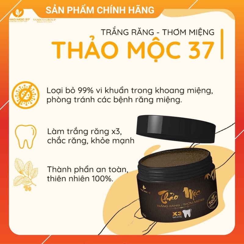 [Giá Sỉ ] Kem đánh trắng răng thơm miệng thảo mộc 37