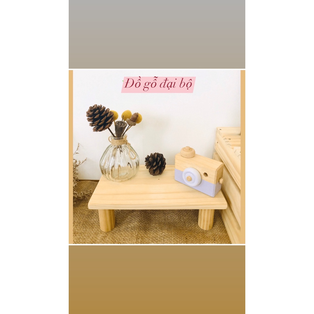 Ghế để chân văn phòng,để bàn đa năng Gỗ Thông Tự Nhiên