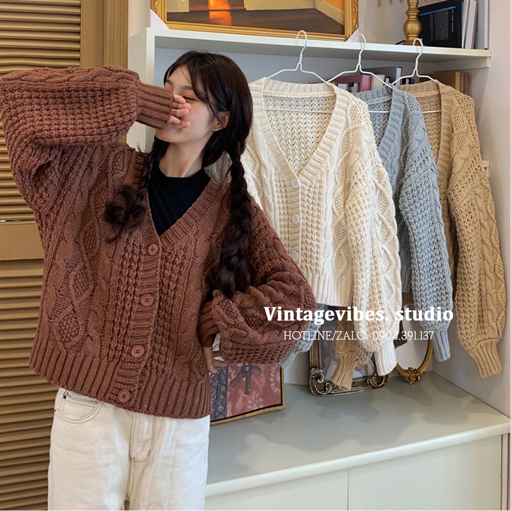 🚛[FREESHIP] Áo khoác cardigan len thừng Ulzzang (hàng QC) - ẢNH THẬT