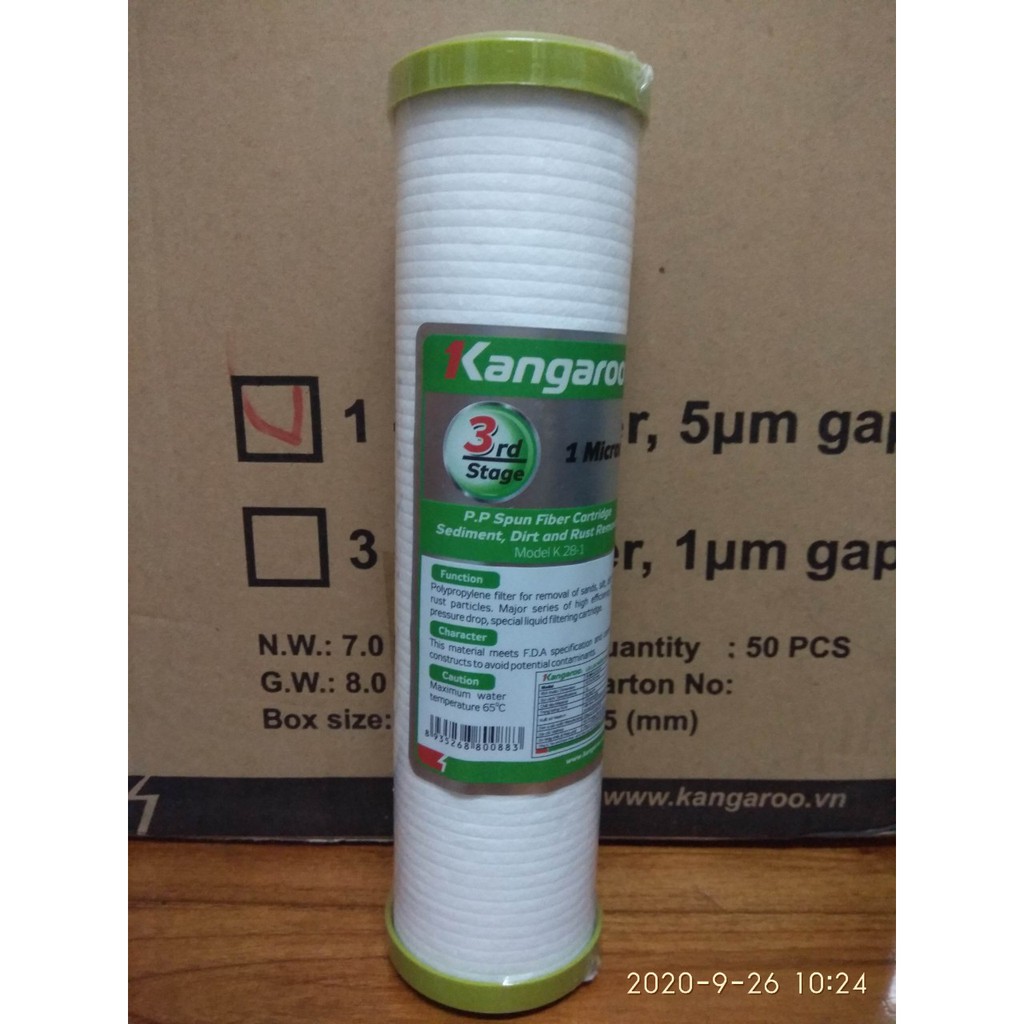 Bộ lõi lọc nước Kangaroo số 123