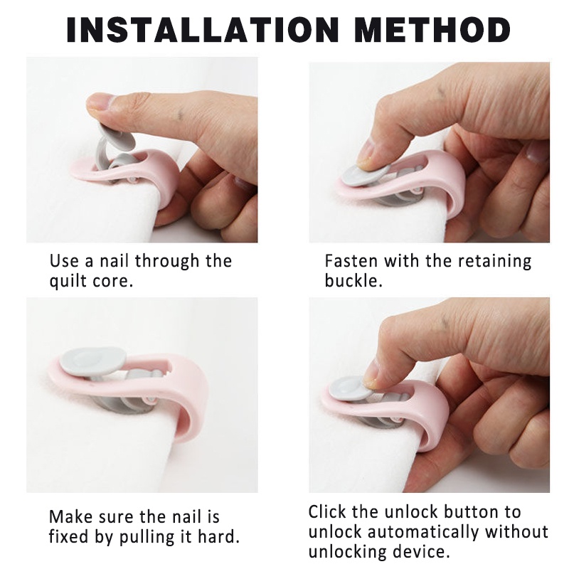 [Featured] 1Pc Safe Plastic Non-slip Bed Sheet Clips / Bed Cover Grippers Fasteners / Blankets Quilt Clip / Home Anti-run Kick Buckle
