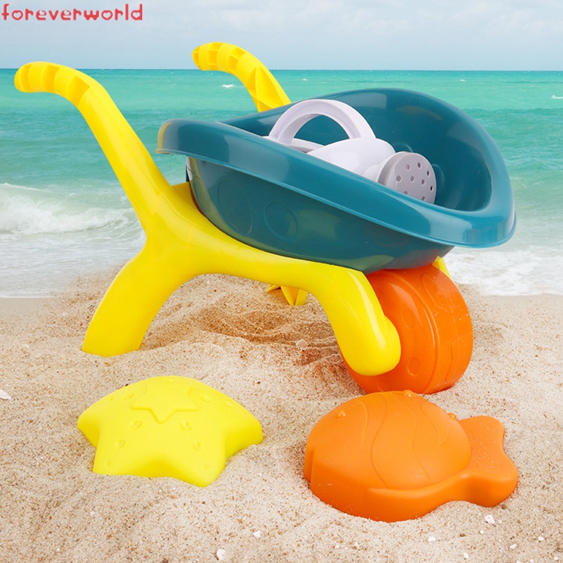 Bộ 6 Món Đồ Chơi Xe Đẩy / Xô Nước / Xẻng / Xẻng / Xẻng / 2 Khuôn Mini Cho Bé