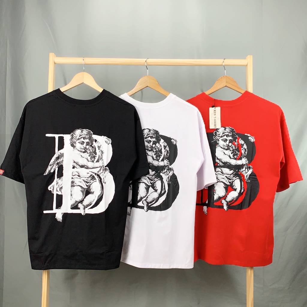 Áo Thun Tay Lỡ Form Rộng BoBui Angel Cho Cả Nam và Nữ, Vải Cotton 75%, Dày Mịn Mát.