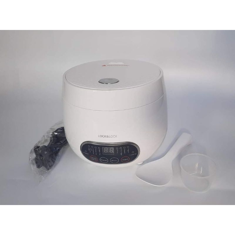 Nồi cơm điện tử mini đa năng 0,8l lock&lock EJR326WHT