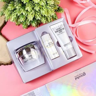 Set kem ốc sên dưỡng trắng da goodal premium snail tone up cream
