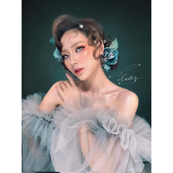 váy chụp hình concept  tay phồng