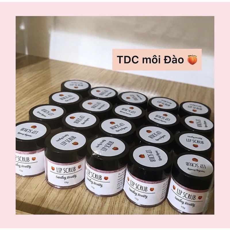 [Handmade] TẨY DA CHẾT MÔI ĐÀO - PEACH LIP SCRUB by Sunday Beauty