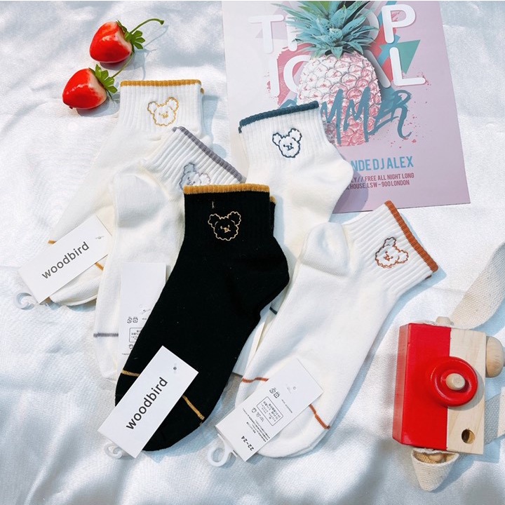Vớ cổ ngắn nam nữ tất cún viền cổ thấp cotton thời trang đẹp kháng khuẩn thấm hút mồ hôi tốt MONEY VN007