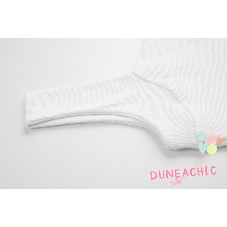 DUNEA Đầm Cổ Vuông Trễ Vai Ôm Dáng Thiết Kế Quyến Rũ Cho Nữ