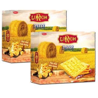 [ ĐỪNG BỎ LỠ ] Combo 2 hộp x 304gr Bánh crackers phủ phô mai Lurich Bibica (12/2020)