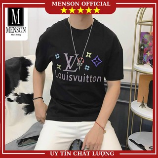 [Hàng Cao Cấp] Áo Thun Nam, Áo Phông Nam Cổ Tròn Hàng Hiệu In hình L.V Cao Cấp Chất Cotton Thoáng Mát Mùa Hè M6338