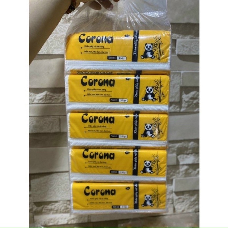 LỐC 5 GÓI Giấy rút Corona hàng siêu hót 2022