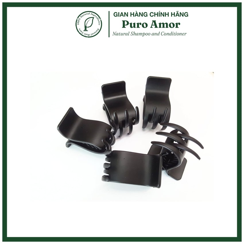 Kẹp tóc càng cua Hàn Quốc màu đen nhám kẹp càng cua 3 răng, 5 răng cao cấp PURO AMOR