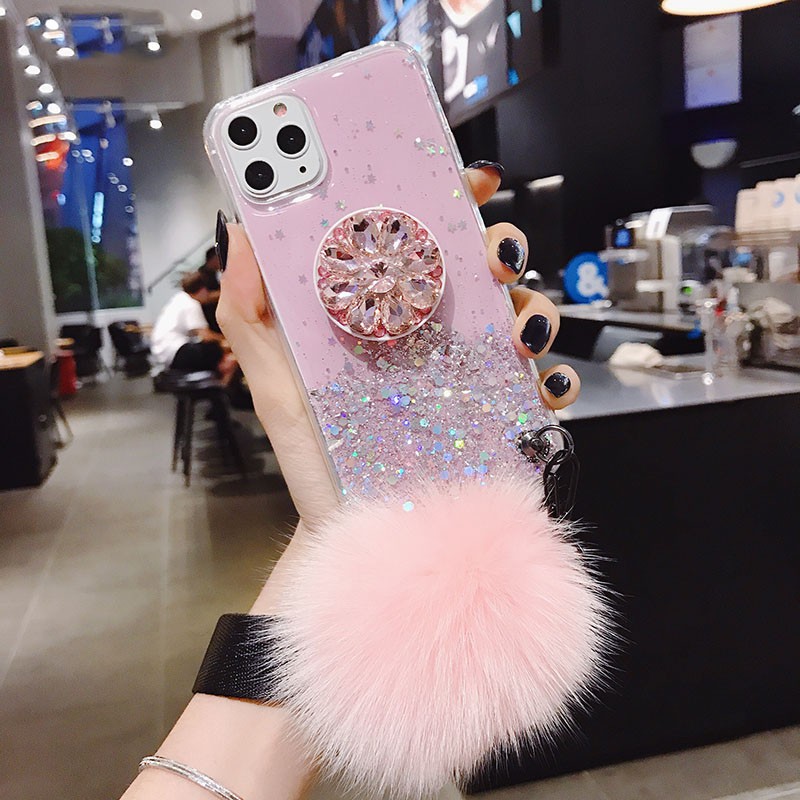 Ốp Điện Thoại Tpu Dẻo Đính Sequin Lấp Lánh + Dây Đeo Huawei Y5 Y6 Y7 Prime Y9 2018 Y5 Y6 Pro Y7 Pro Y9 Prime 2019 Honor 7a 8a 8s