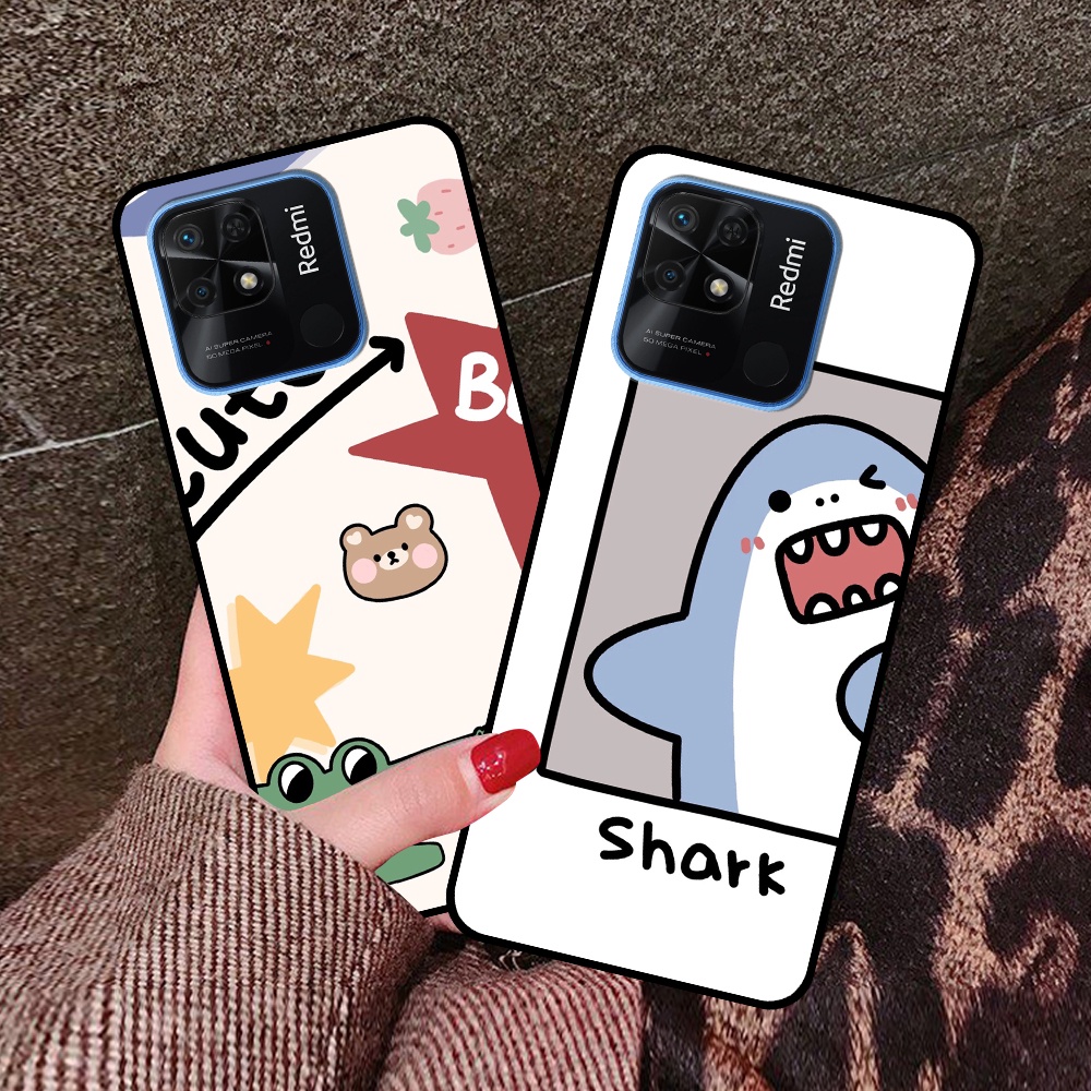 Ốp Xiaomi Redmi 9C - Redmi 10C in hình cá mập, khủng long dễ thương, cute (T01 - T06)