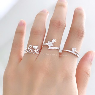 [Đủ size] Nhẫn bạc nữ nhỏ xinh bạc Ý 925