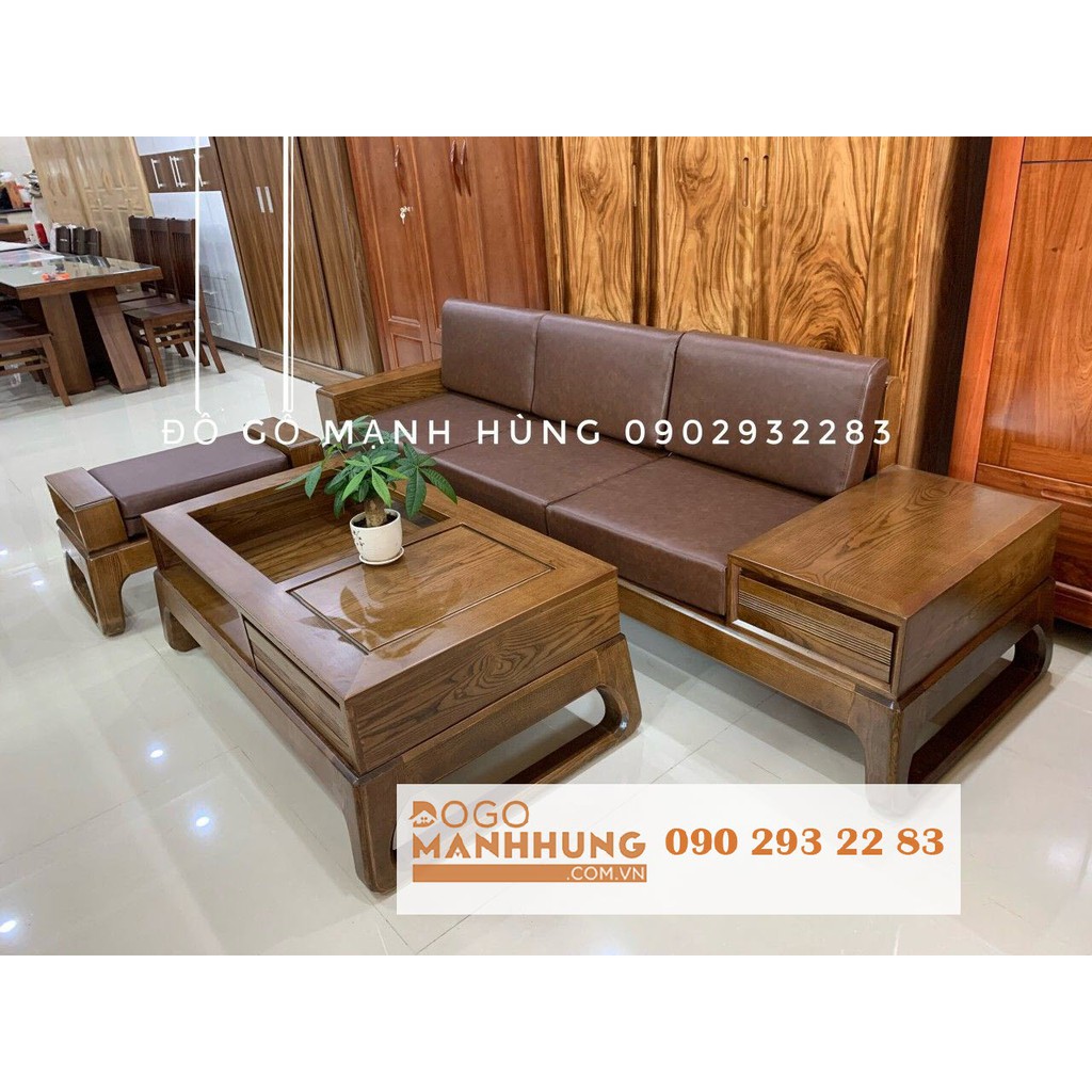 Bộ Bàn Ghế Sofa phòng khách Gỗ Sồi Ms 9.9