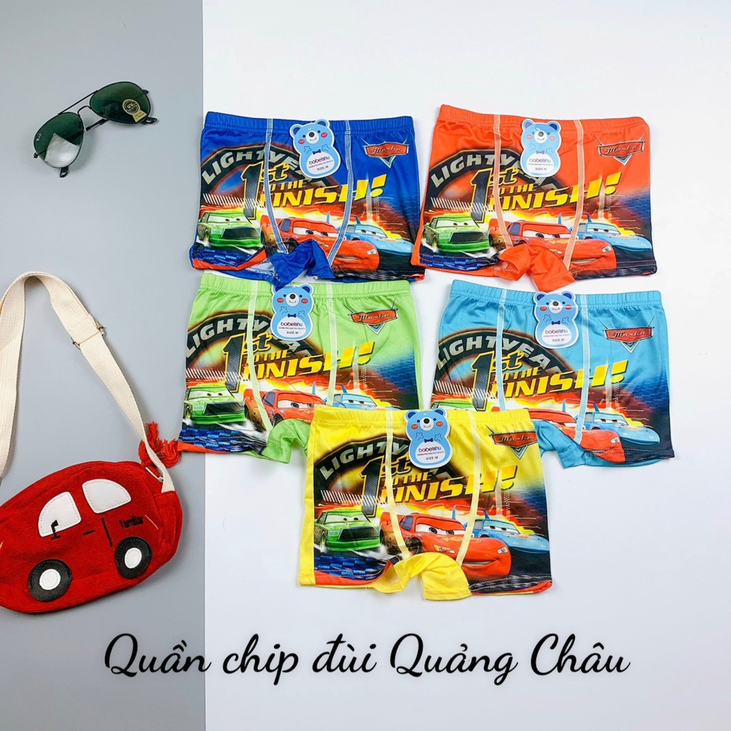 Set 3 quần lót đùi bé trai vải cotton lạnh siêu đẹp nhiều hình đáng yêu cho bé từ 2 đến 7 tuổi