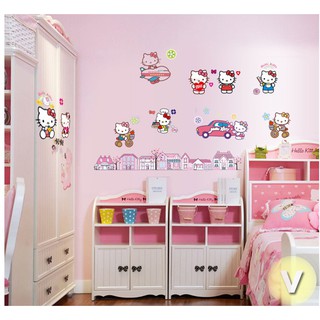 Decal dán tường Kitty xinh đẹp