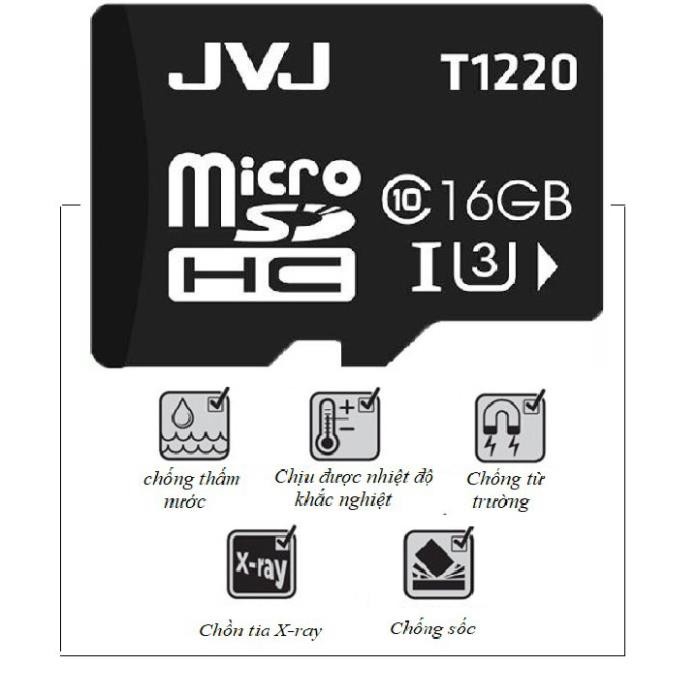 Thẻ nhớ JVJ 16G U3 Class 10 - thẻ nhớ 16G, BH 5 năm, 1 đổi 1, điện thoại android, CAMERA | BigBuy360 - bigbuy360.vn