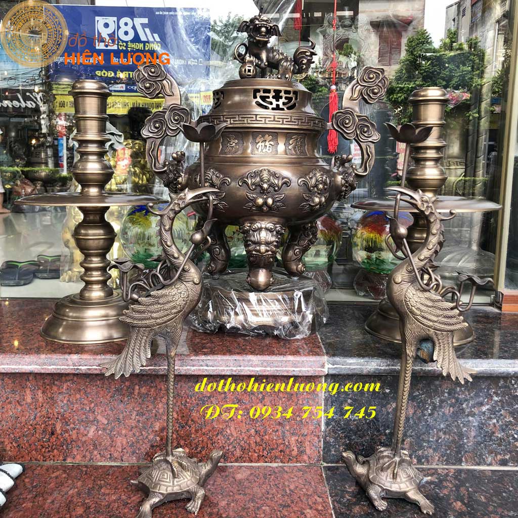 Bộ Thờ Cung Dơi Đào 70 - Đỉnh Dơi Đào 70 - Đồ Thờ Cúng