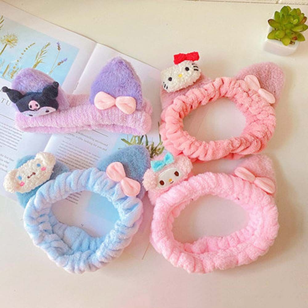 Băng Đô Cài Tóc Co Giãn Hình Mèo Dễ Thương Phong Cách Hàn Quốc