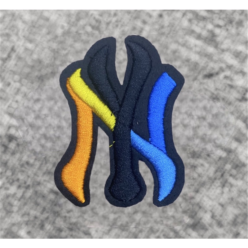 Logo thêu NY nhiều màu mẫu mới