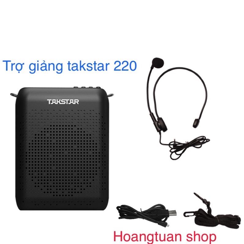 [Mã ELHACE giảm 4% đơn 300K] Máy trơ giảng Takstar E220 loa mic Máy trợ giảng Không dây, Bluetooth, tặng củ sạc mic