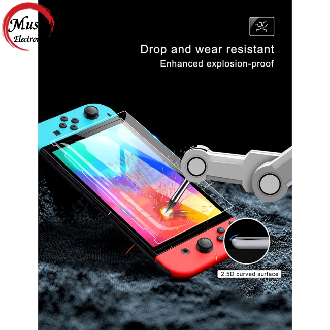 Set 2 MiếNg DáN KíNh CườNg LựC BảO Vệ MàN HìNh Cho MáY Chơi Game Ns Switch