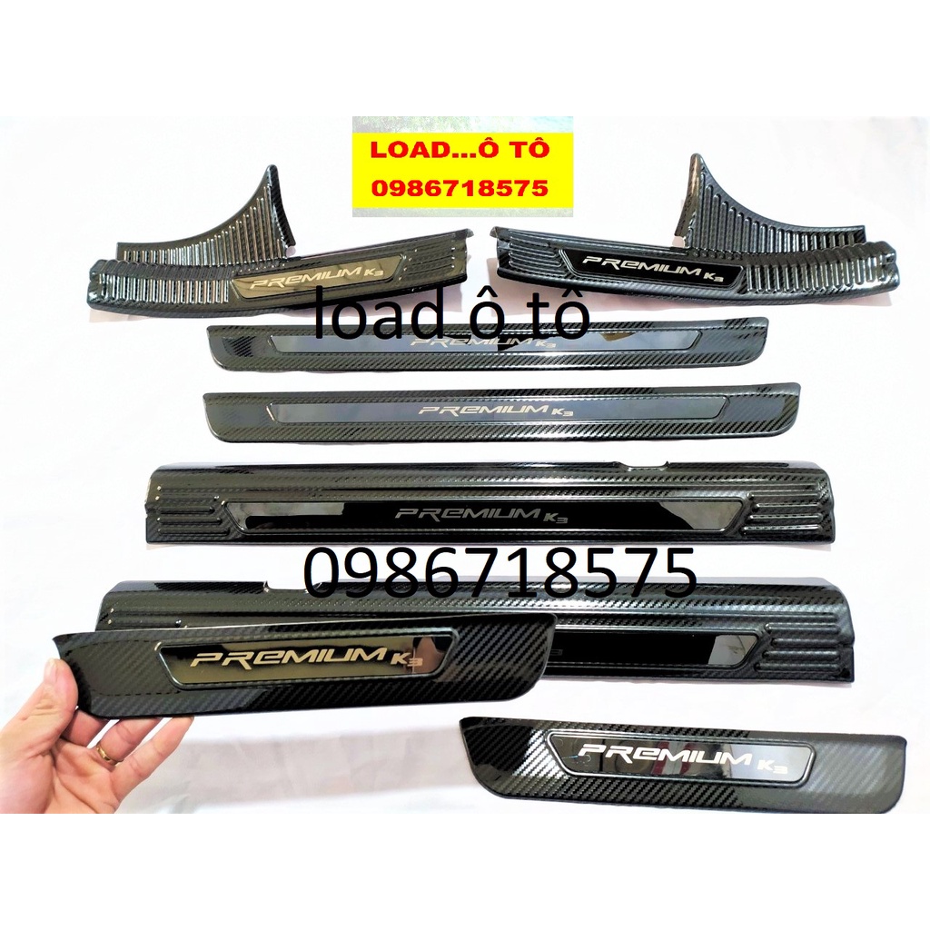 Ốp Bậc Cửa, Nẹp Bước Chân KIA K3 2023-2022 Mẫu Carbon Cao Cấp